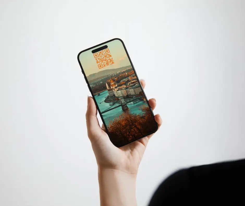 Digitale Visitenkarte auf der Messe mit QR-Code auf dem Sperrbildschirm